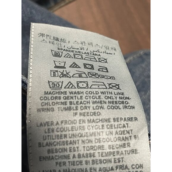 Guess Womens Blue Mid-Rise Cropped Skinny Jeans Size 25 Button Hem Stretch Denim - Picture 9 of 9